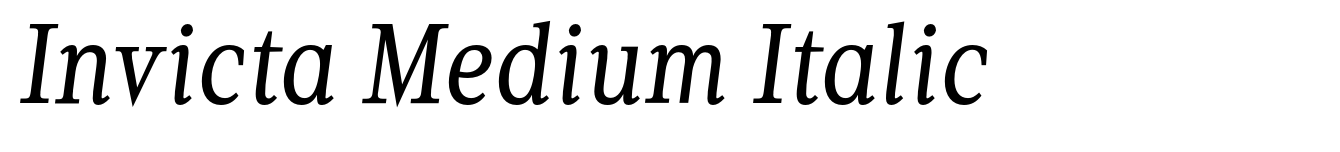 Invicta Medium Italic